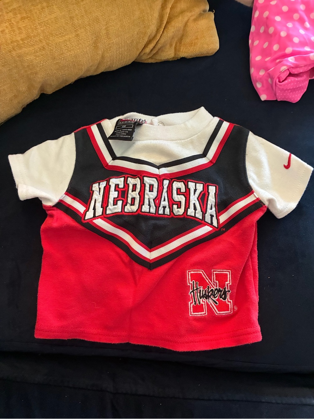 Nebraska Huskers Red & White Kids Cheer Tee